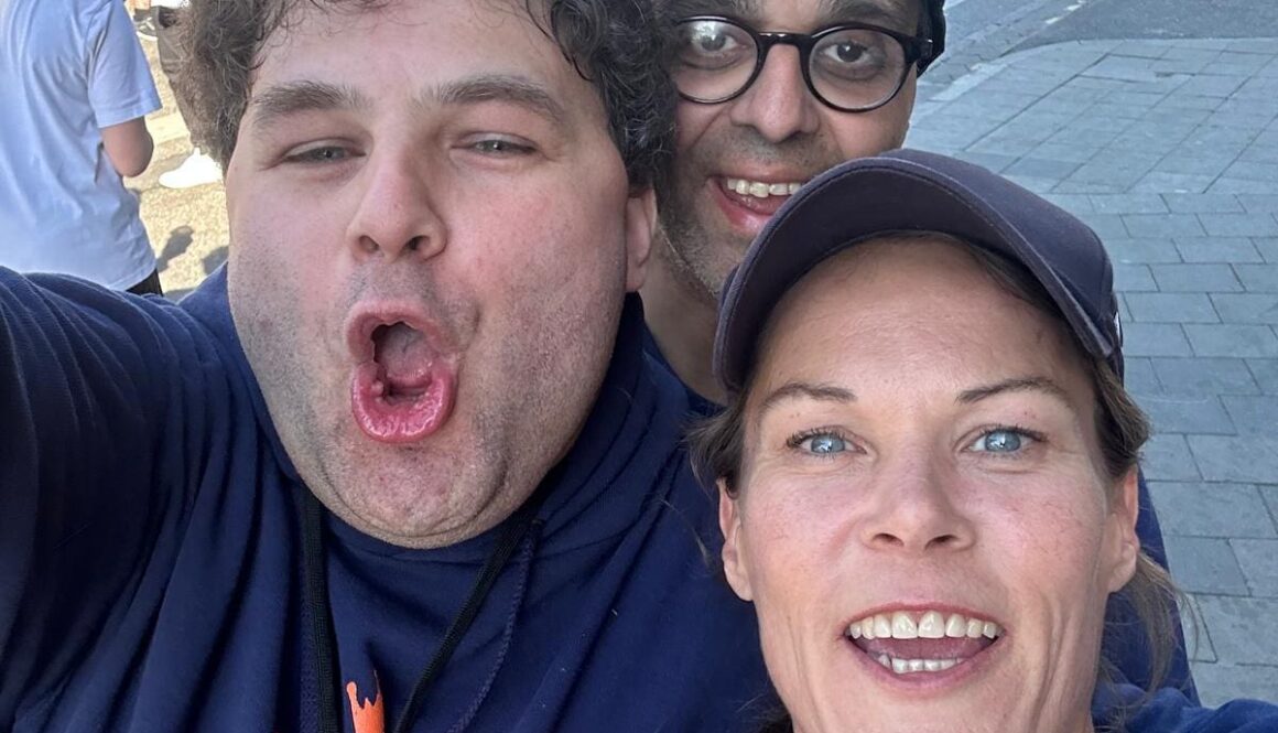 Benjamin Vanessa und Anton bei der Ankunft