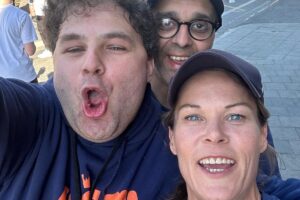 Benjamin Vanessa und Anton bei der Ankunft